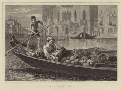 A Venetian Fruit-Boat by Walter Goodall